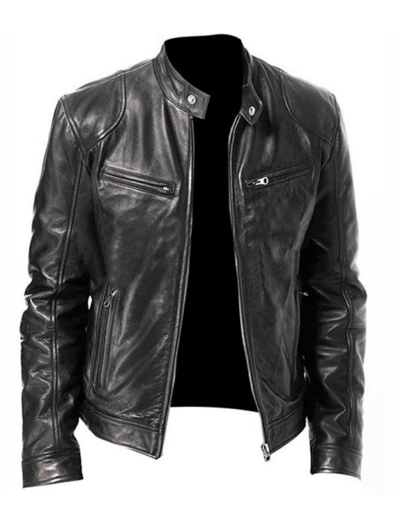 Muške Jakne I Kaputi Muška Jakna Chic Deep Brown Black Amazing - Crna