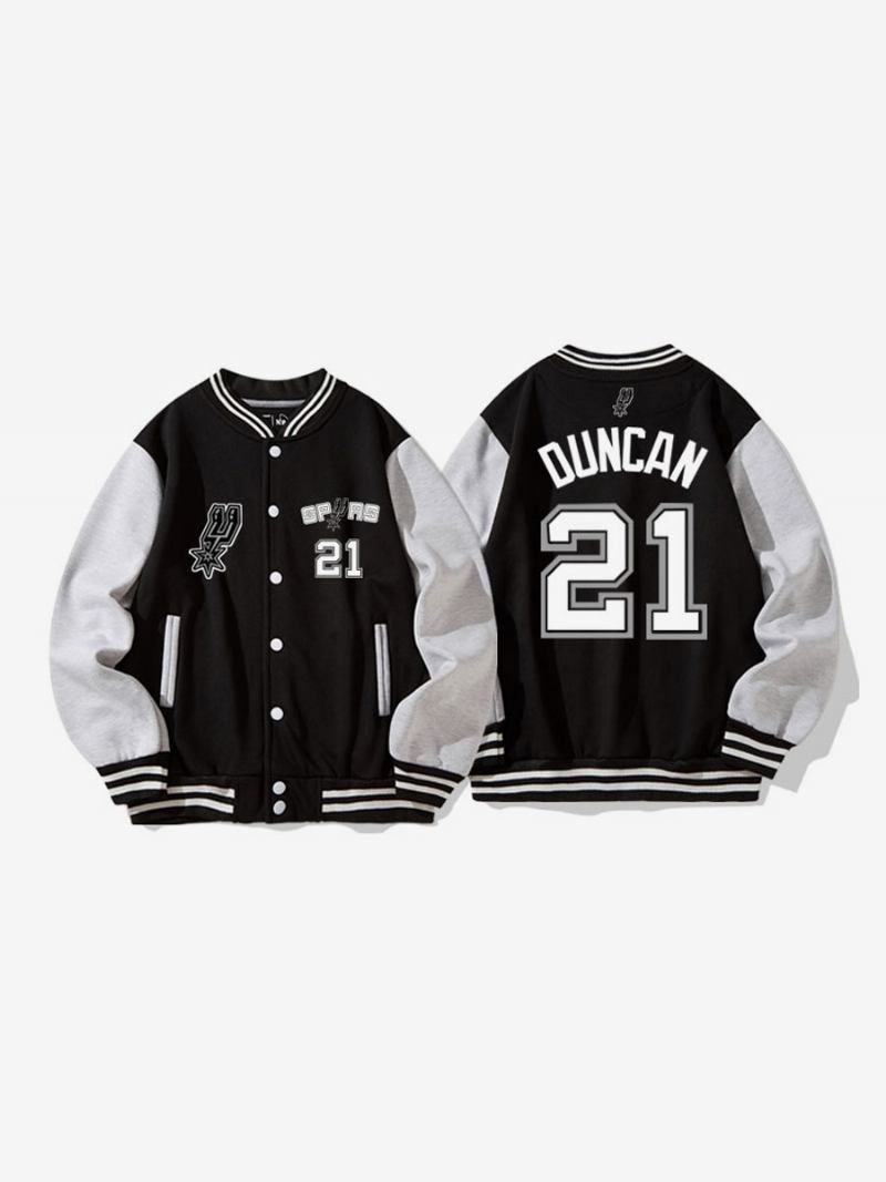 San Antonio Spurs Broj 21 Duncan Muška Jakna Na Kopčanje