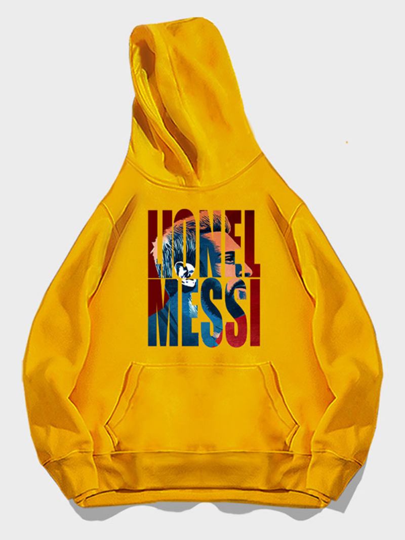 Argentina Messi Muška Majica S Kapuljačom Broj 10 - Žuta