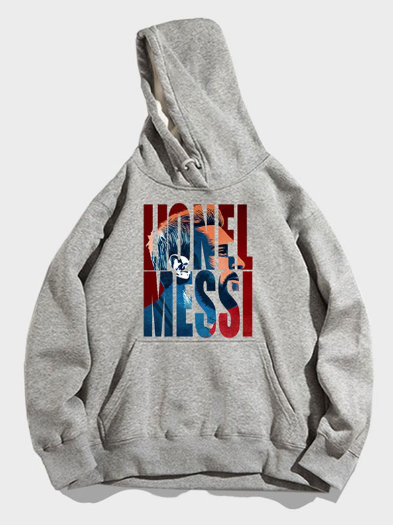 Argentina Messi Muška Majica S Kapuljačom Broj 10 - Svijetlo Siva
