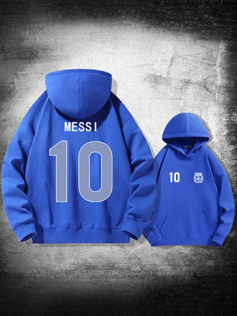 Muška Jakna S Kapuljačom Argentina Messi Broj 10 - Plava