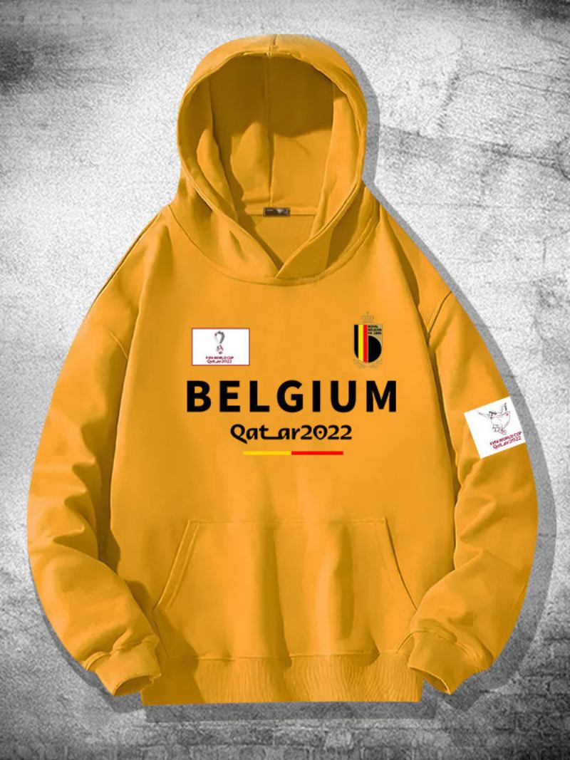 Muška Majica S Kapuljačom Belgijskog Tima - Žuta