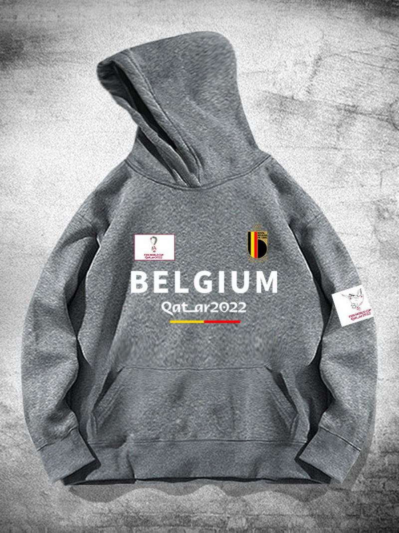 Muška Majica S Kapuljačom Belgijskog Tima - Siva