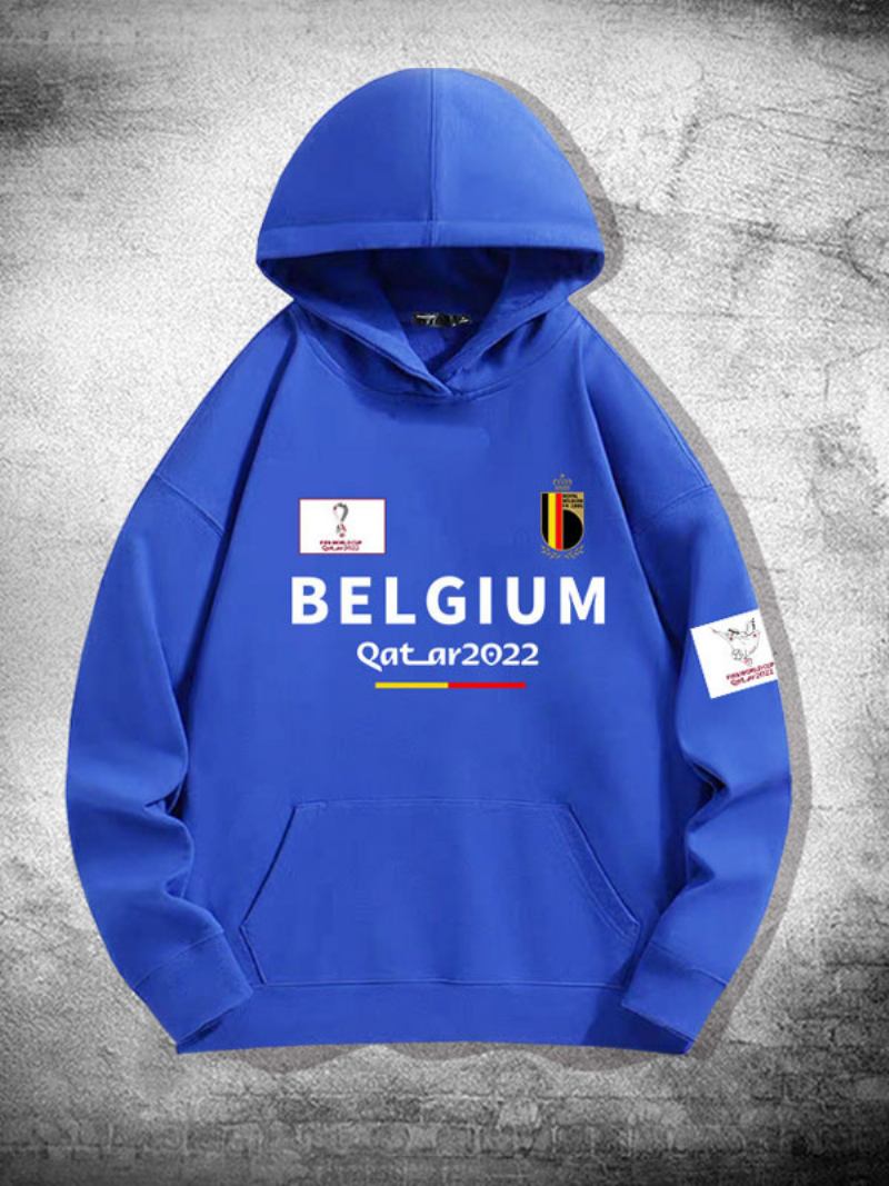 Muška Majica S Kapuljačom Belgijskog Tima - Plava