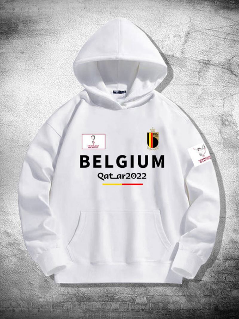 Muška Majica S Kapuljačom Belgijskog Tima - Bijela