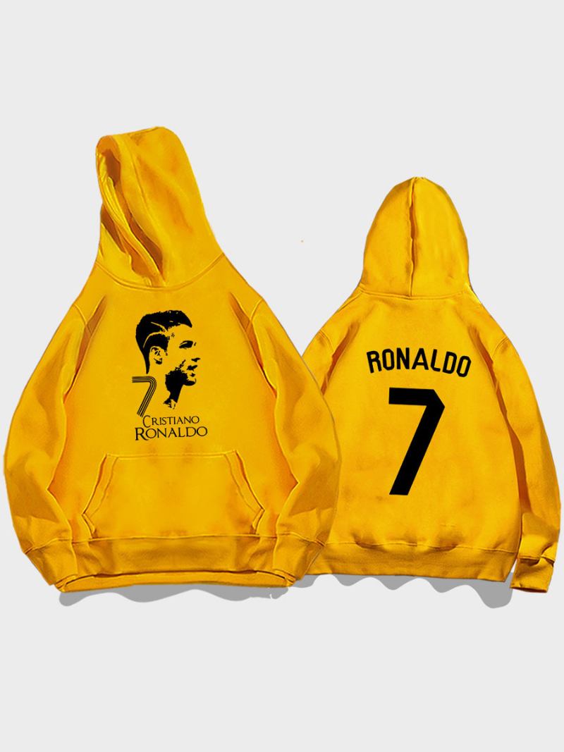 Muška Majica S Kapuljačom Cristiano Training Ronaldo Broj 7 - Žuta