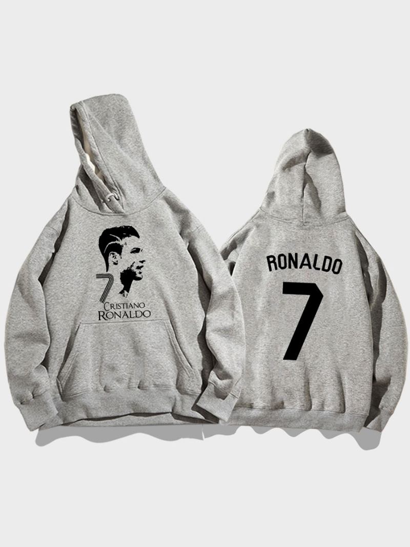 Muška Majica S Kapuljačom Cristiano Training Ronaldo Broj 7 - Siva