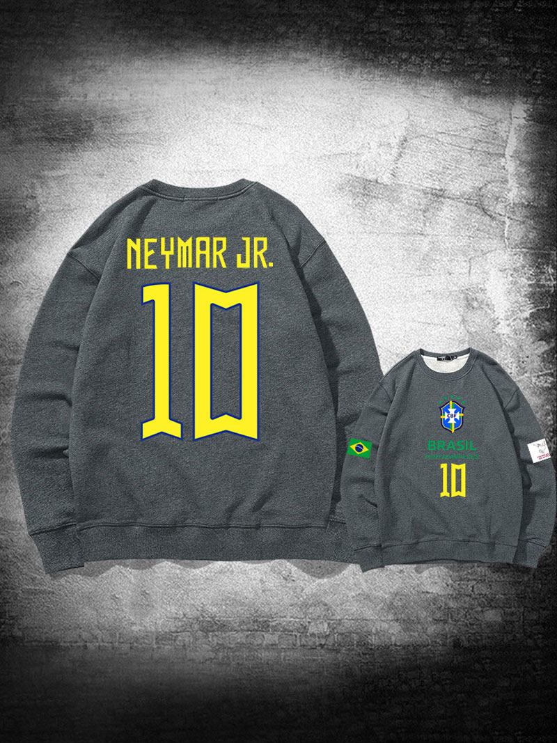 Muška Majica Za Treniranje Brazil Neymar Broj 10 - Siva