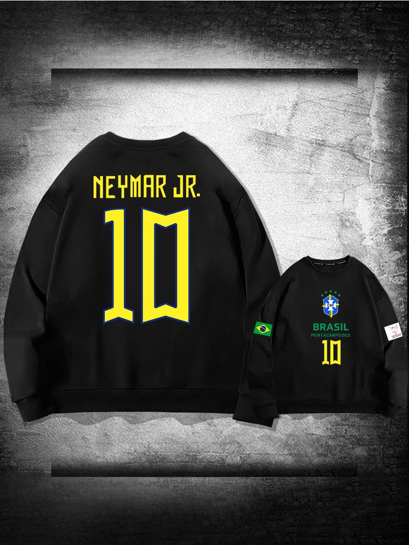 Muška Majica Za Treniranje Brazil Neymar Broj 10 - Crna