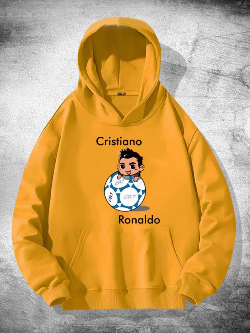 Ronaldo Muška Majica S Kapuljačom Dugih Rukava - Žuta