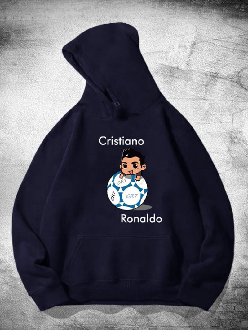 Ronaldo Muška Majica S Kapuljačom Dugih Rukava - Tamnoplava