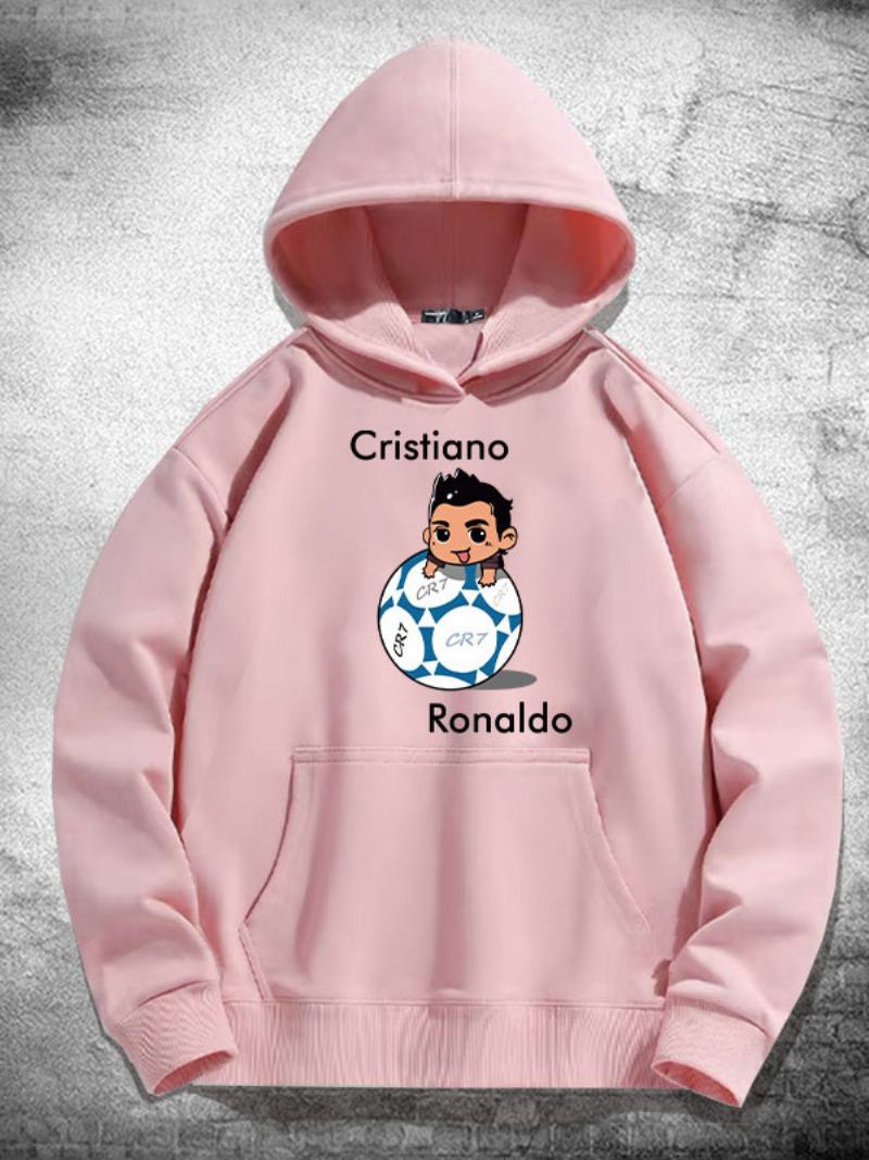Ronaldo Muška Majica S Kapuljačom Dugih Rukava - Ružičasta