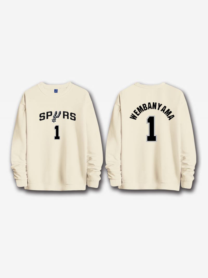 San Antonio Spurs Wembanyama Muška Majica Broj 1 - Bež