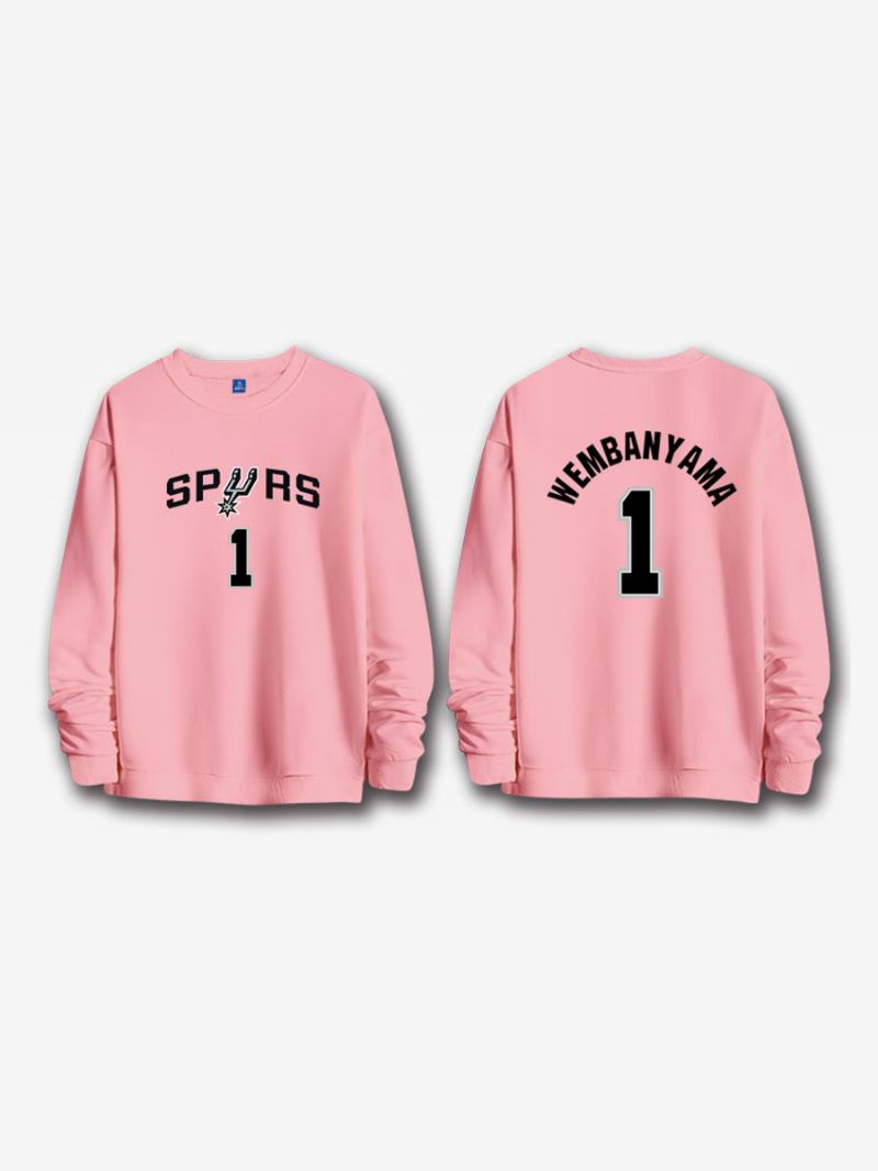 San Antonio Spurs Wembanyama Muška Majica Broj 1 - Ružičasta