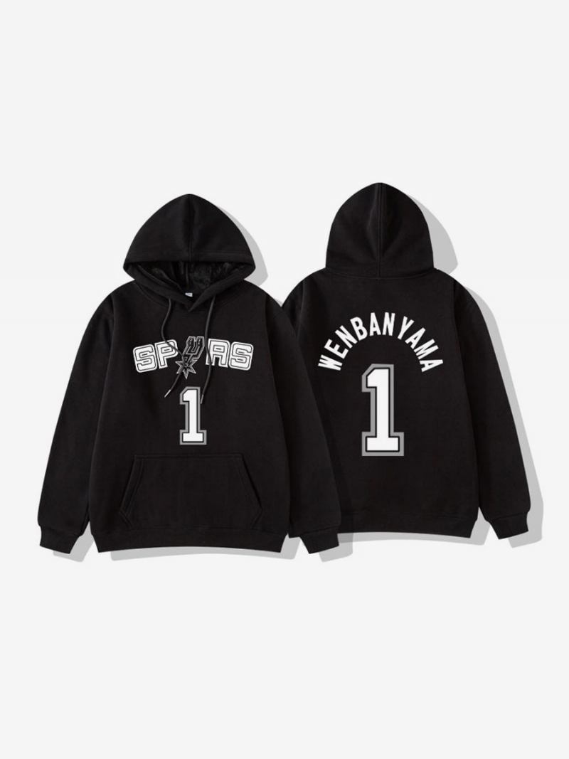 San Antonio Spurs Wembanyama Muška Majica S Kapuljačom Broj 1