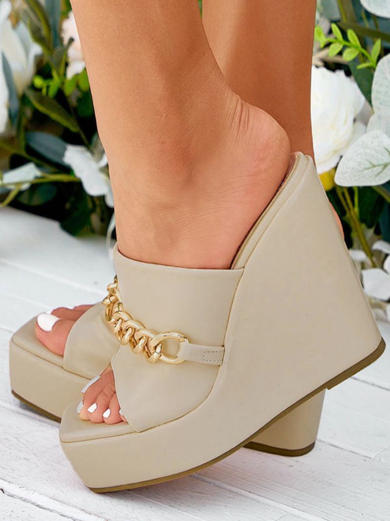 Ženski Lanci Platforma Mule Wedges