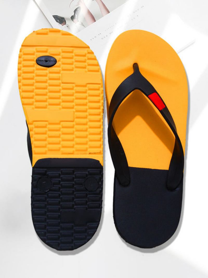Muške Sandale Slip-on Color Block Papuče - Žuta