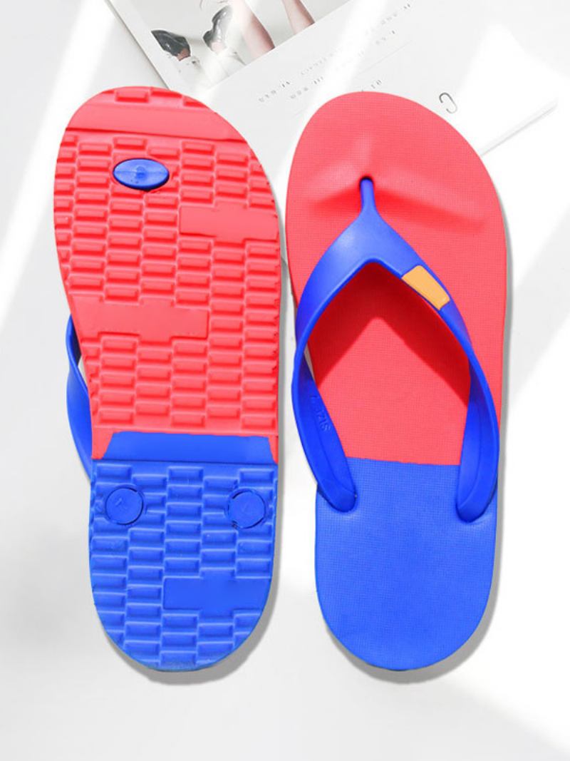 Muške Sandale Slip-on Color Block Papuče - Crvena