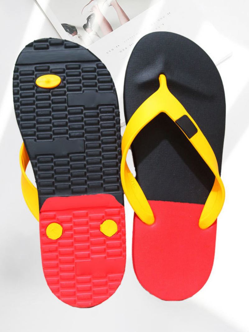 Muške Sandale Slip-on Color Block Papuče - Crna