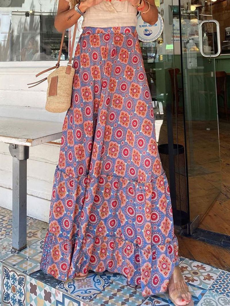 Puna Suknja S Visokim Strukom Elegantan Ženski Donji Dio - Žar Crvena