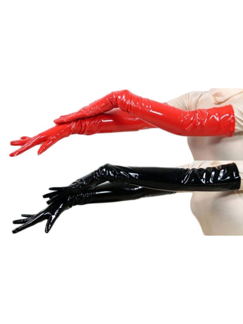 Ženske Crvene Rukavice Pvc Do Lakta
